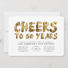 Feiert bis 50 Jahre Gold zum 50. Geburtstag Einladung