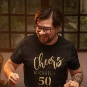 Feiert bis 50 Jahre personalisiert Schwarz T-Shirt