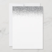 Feiert bis 50 Jahre Silver Gold Glitzer Champagner Einladung (Rückseite)