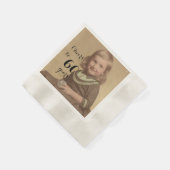 Feiert bis 60 Jahre! Birthday Foto Black Script Serviette (Ecke)