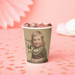 Feiert bis 60 Jahre! Foto Black Script Pappbecher