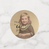 Feiert bis 60 Jahre! Foto Confetti Konfetti (Klein Vorderseite)