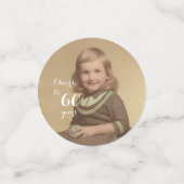 Feiert bis 60 Jahre! Foto Konfetti (Klein Vorderseite)