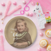 Feiert bis 60 Jahre! Foto Pappteller (Party)