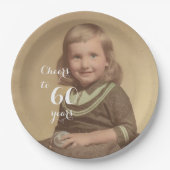 Feiert bis 60 Jahre! Foto Pappteller (Vorderseite)