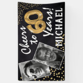 Feiert bis 60 Jahre! Gold Balloons Fotos Geburtsta Banner (Vertikal)