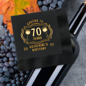 Feiert bis 70 Jahre Weingläser Geburtsname Servietten Mit Folie