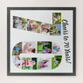 Feiert bis 70 Jahre Zahl 70 Foto Collage Square Puzzle (Horizontal)