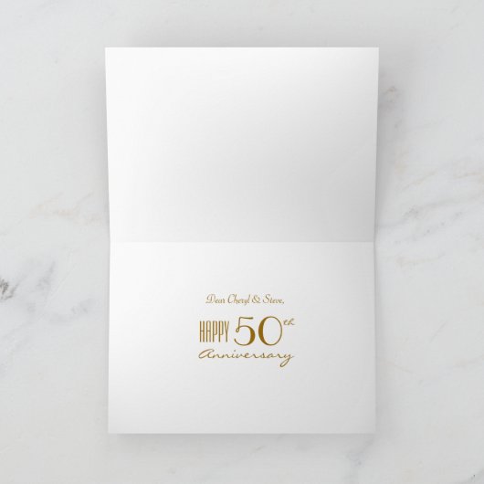 Feiert den 50. Jahrestag Karte (Innenseite)
