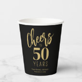 Feiert den 50-jährigen goldenen Geburtstag Pappbecher (Vorderseite)