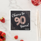 Feiert die 90 Jahre! 90. Geburtstag Serviette (Beispiel)