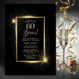 Feiert mit 60 Jahren Black Gold Geburtstagsparty Einladung