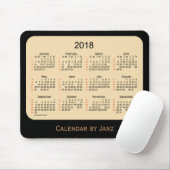 Feiertag 2018 52 Wochen-schwarzer Weizen-Kalender Mousepad (Mit Mouse)
