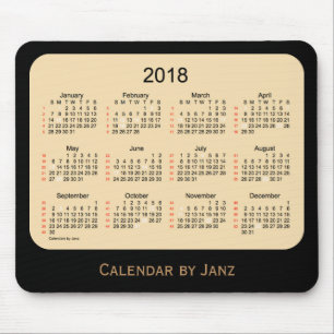 Feiertag 2018 52 Wochen-schwarzer Weizen-Kalender Mousepad