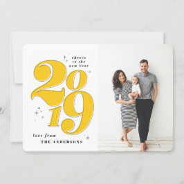 Feiertag 2019 im Foto im neuen Jahr Feiertagskarte