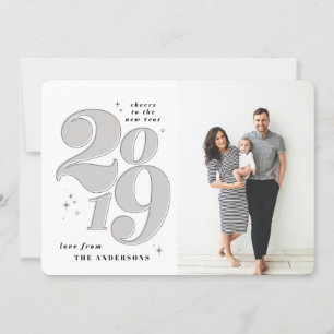Feiertag 2019 im Foto im neuen Jahr Feiertagskarte