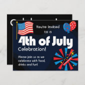 Feiertag, 4. Juli Einladung (Vorne/Hinten)