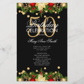 Feiertag 50. Geburtstag Party Programm Gold mit Me (Vorderseite)