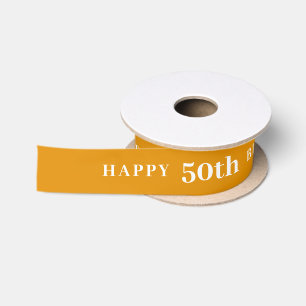 Feiertag 50: Gelbe Band zum Geburtstag Satinband