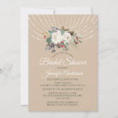 Feiertag beleuchtet Blumenblumenstrauß-Brautparty Einladung (Vorderseite)