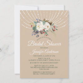 Feiertag beleuchtet Blumenblumenstrauß-Brautparty Einladung