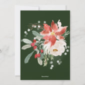 Feiertag beleuchtet Blumenblumenstrauß-Brautparty Einladung (Rückseite)