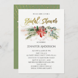 Feiertag beleuchtet Blumenstrauß-Brautparty Einladung