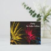 Feiertag beleuchtet Palme-Postkarte Feiertagspostkarte (Stehend Vorderseite)