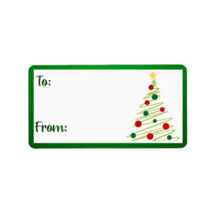 Feiertag bis/von den Etiketten Weihnachtsbaum KLH3 Adressaufkleber