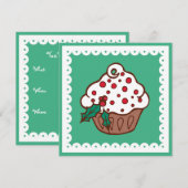 Feiertag Cupcake Weihnachten Party Einladungen (Vorne/Hinten)