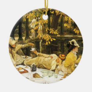Feiertag, das Picknick von James Tissot, viktorian Keramikornament
