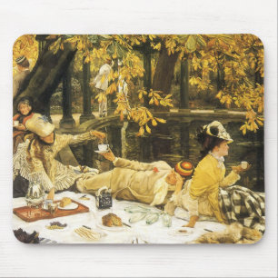 Feiertag, das Picknick von James Tissot, viktorian Mousepad