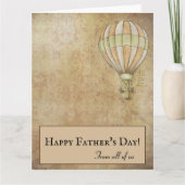 Feiertag der beängstigenden Beige White Air Balloo Karte (Vorderseite)