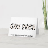 Feiertag der Milchkühe/Danke/Grußkarte Dankeskarte (Rückseite)