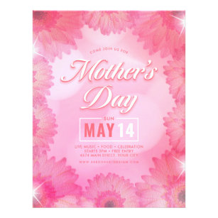 Feiertag der rosa blühenden Mutter Flyer