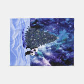 Feiertag des Pandas Weihnachtsan der Fleecedecke (Vorderseite (Horizontal))