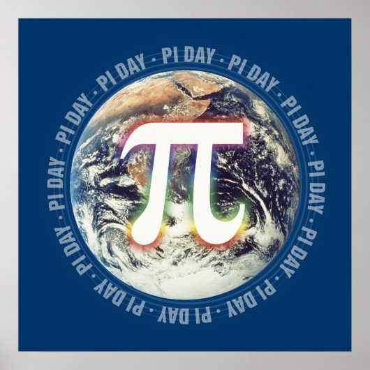 Feiertag des Pi Day auf Erden | Math Poster (Vorne)