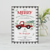 Feiertag Einladen fröhliches Weihnachtsfest Party Einladung (Stehend Vorderseite)