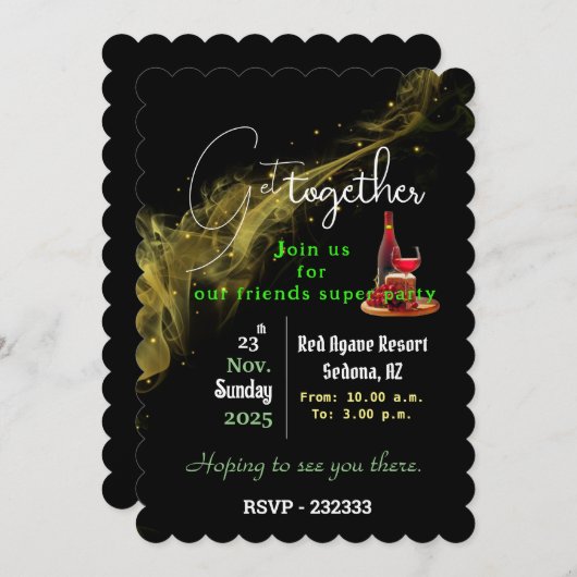 Feiertag Einladung (Vorne/Hinten)