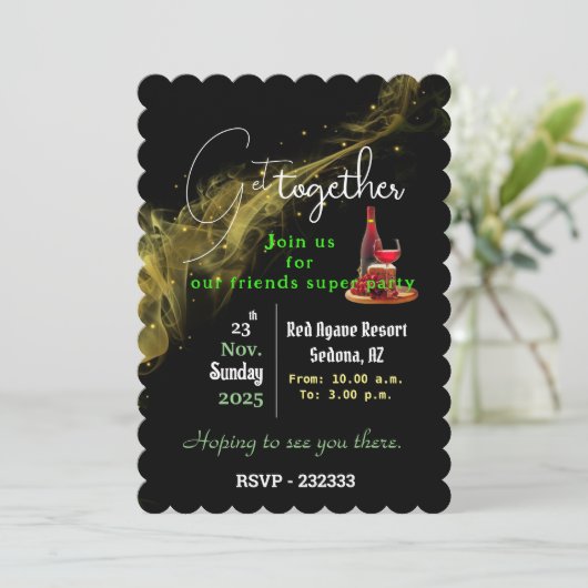 Feiertag Einladung (Stehend Vorderseite)