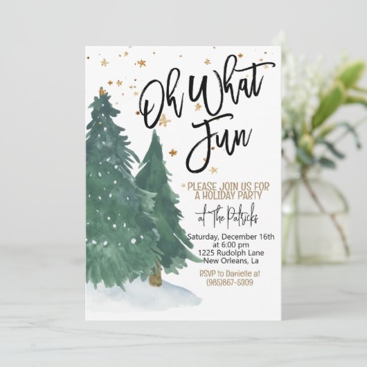 Feiertag Einladung (Stehend Vorderseite)