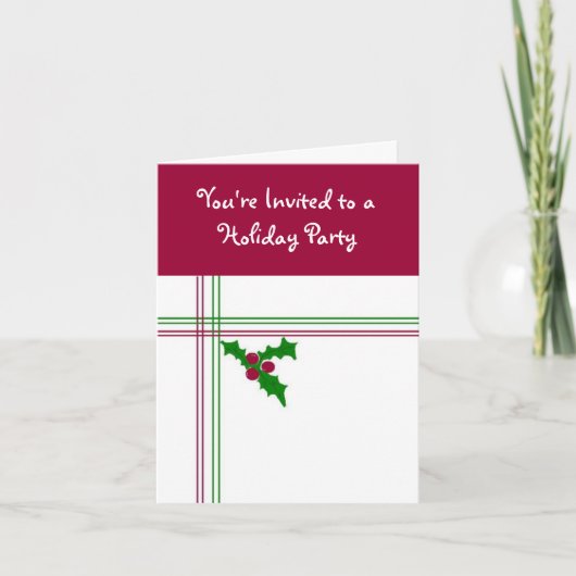 Feiertag Einladung.. Einladung (Vorderseite)