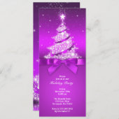 Feiertag Elegante Lila Einladung (Vorne/Hinten)