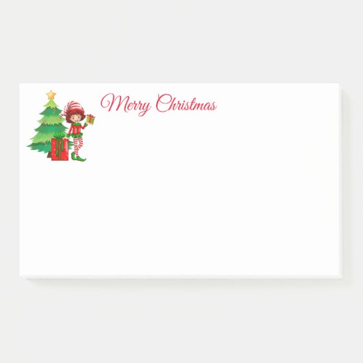 Feiertag Elf - Anmerkungen Post-it Klebezettel (Vorderseite)