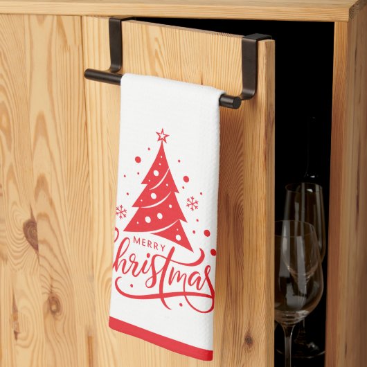 Feiertag Frohe Weihnachten Geschirrtuch (Drittel gefaltet)