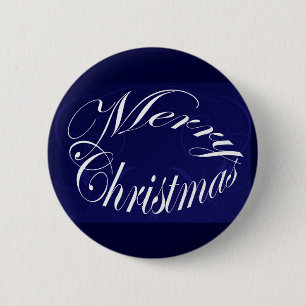 Feiertag Frohe Weihnachten Matching Blue Items Button