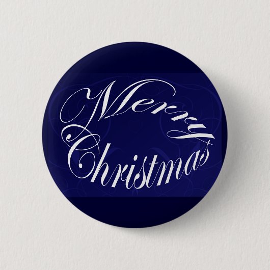 Feiertag Frohe Weihnachten Matching Blue Items Button (Vorderseite)