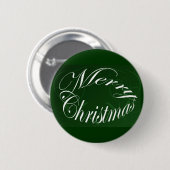 Feiertag Frohe Weihnachten Matching Grüne Artikel Button (Vorne & Hinten)
