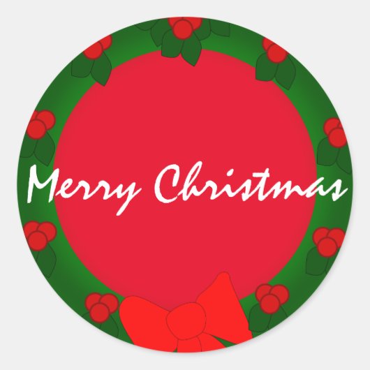 Feiertag Frohe Weihnachten Runder Aufkleber (Vorderseite)