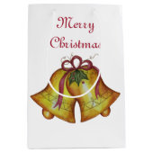 Feiertag Frohe Weihnachtsglocken Geschenktasche Mittlere Geschenktüte (Vorderseite)